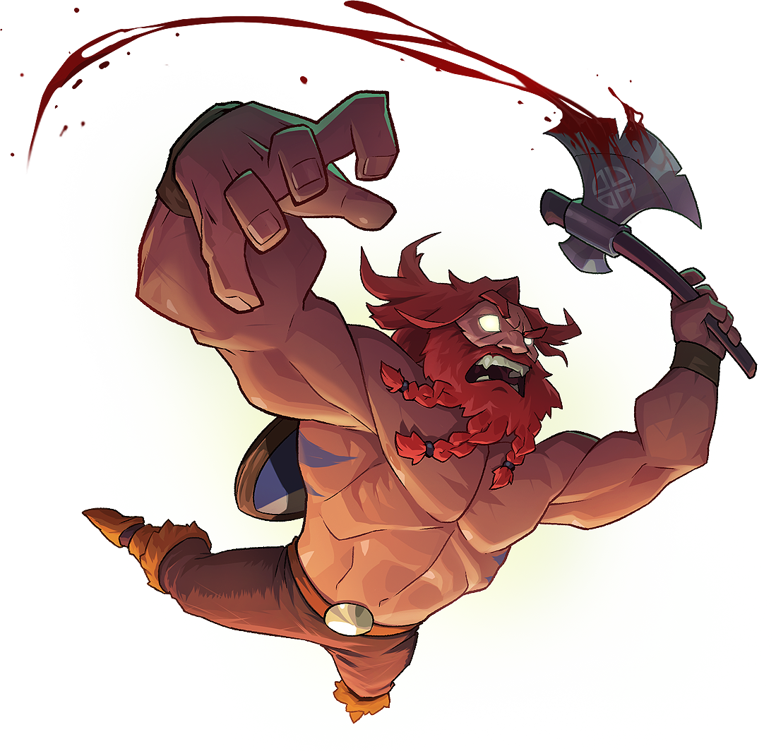 Blood & Mead character art — hero pose