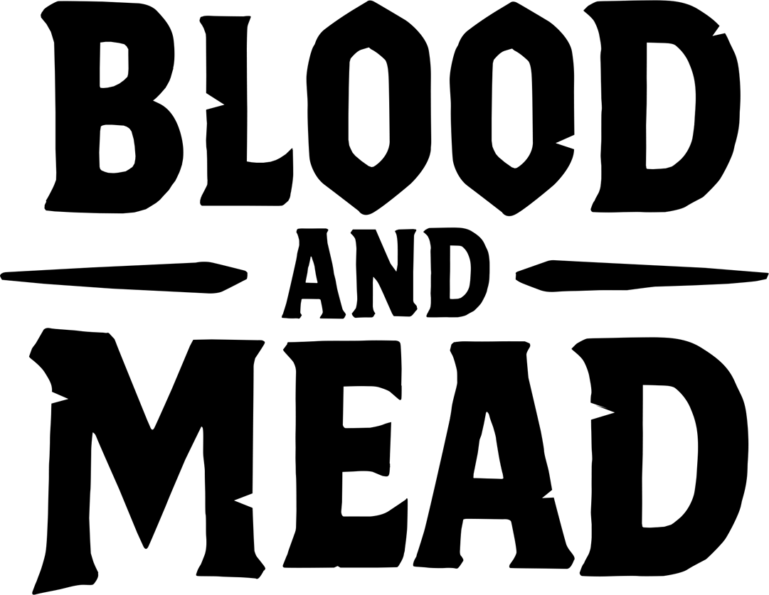 Blood & Mead logo — flat black